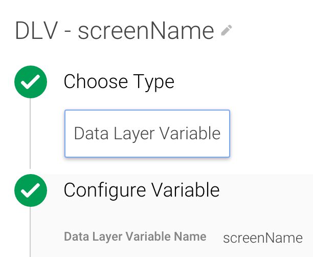 variable de couche de données screenName